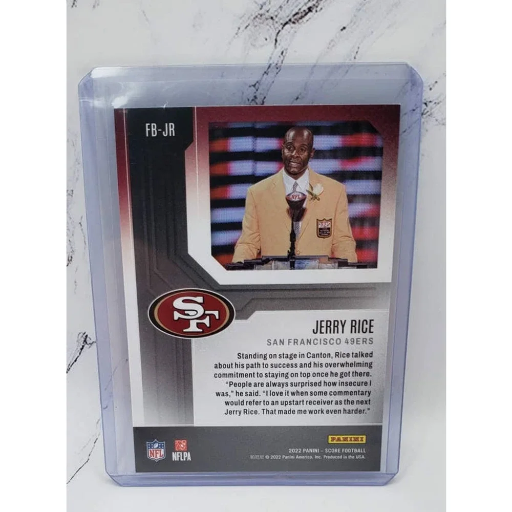 Jerry Rice 2022 Panini Score Football # FB-JR First Ballot San Francisco 49ers